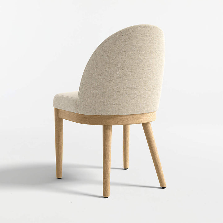 Ana Ivory Natural Wood Dining Chair
