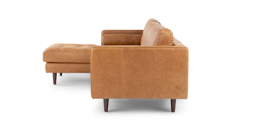 Sven Charme Tan Left Sectional Sofa