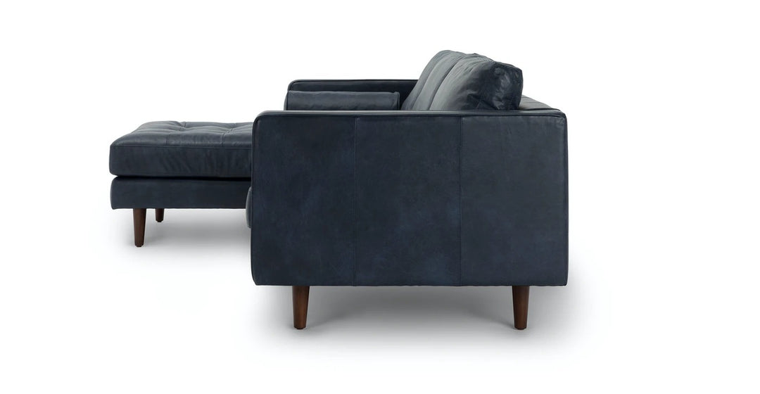 Sven Oxford Blue Left Sectional Sofa