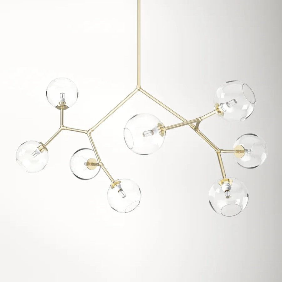 Vera 8 Light Dimmable Modern Linear Chandelier