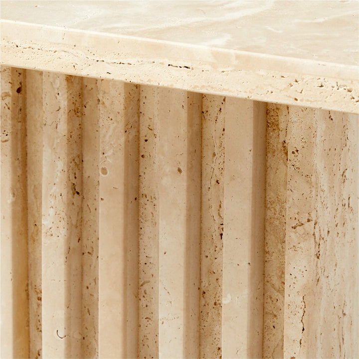 Carve Travertine Large Cocktail Table