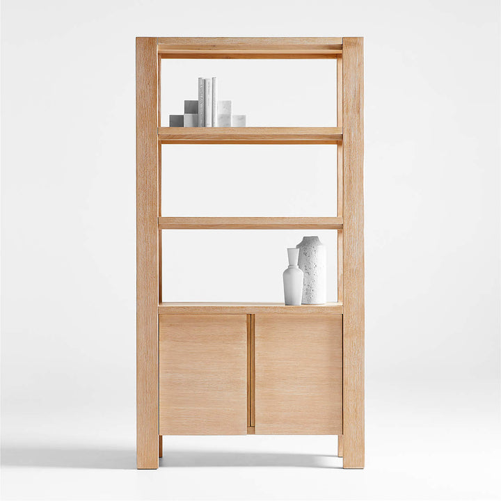 Terra Natural White Oak Wood Bookcase