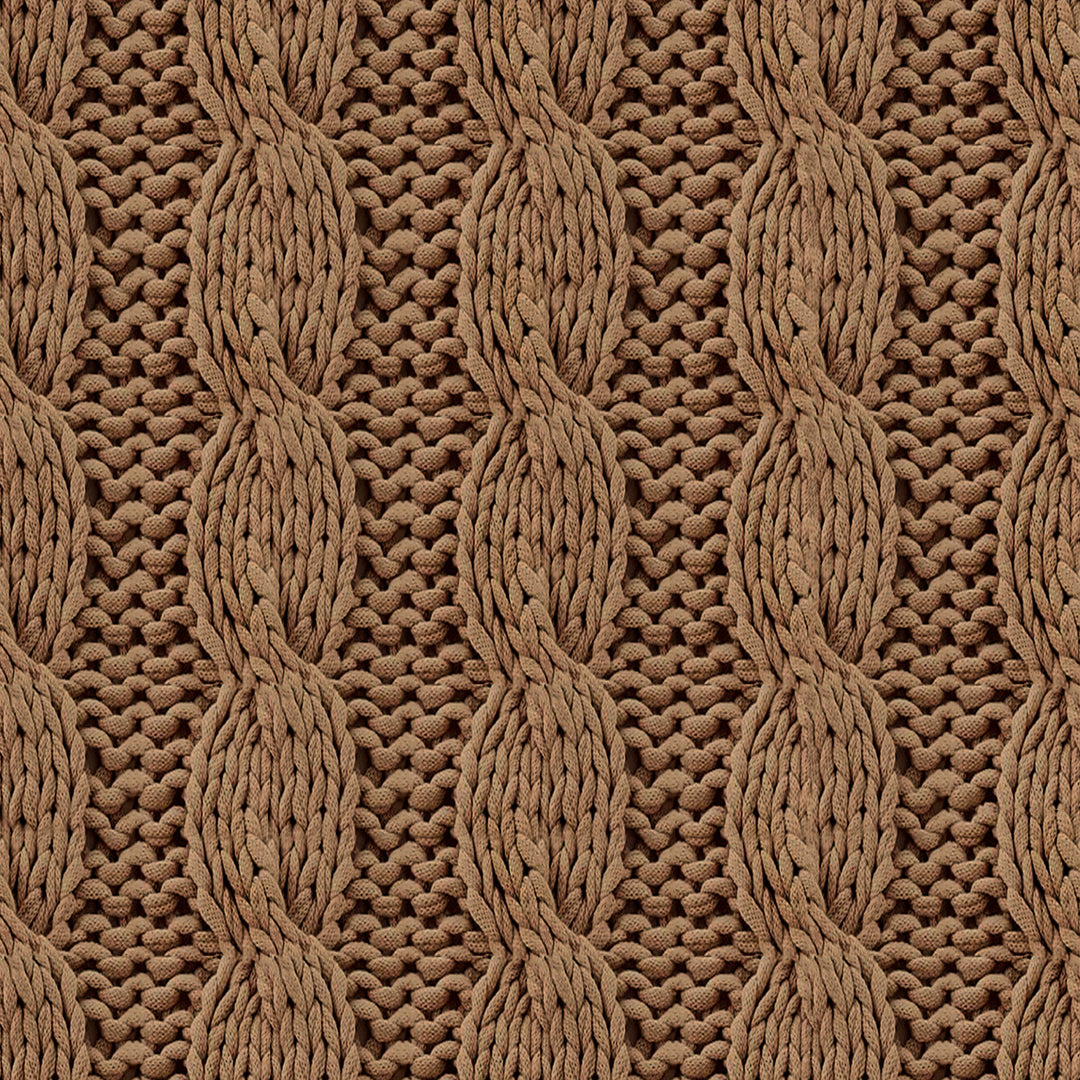 Colossal Handknit Pillow Bronze With insert 24" x 24"