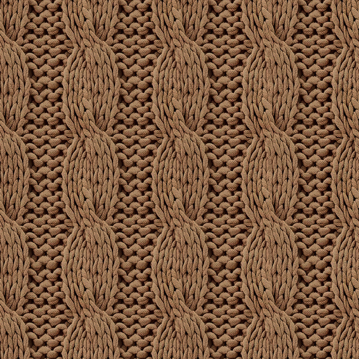 Colossal Handknit Pillow Bronze With insert 24" x 24"