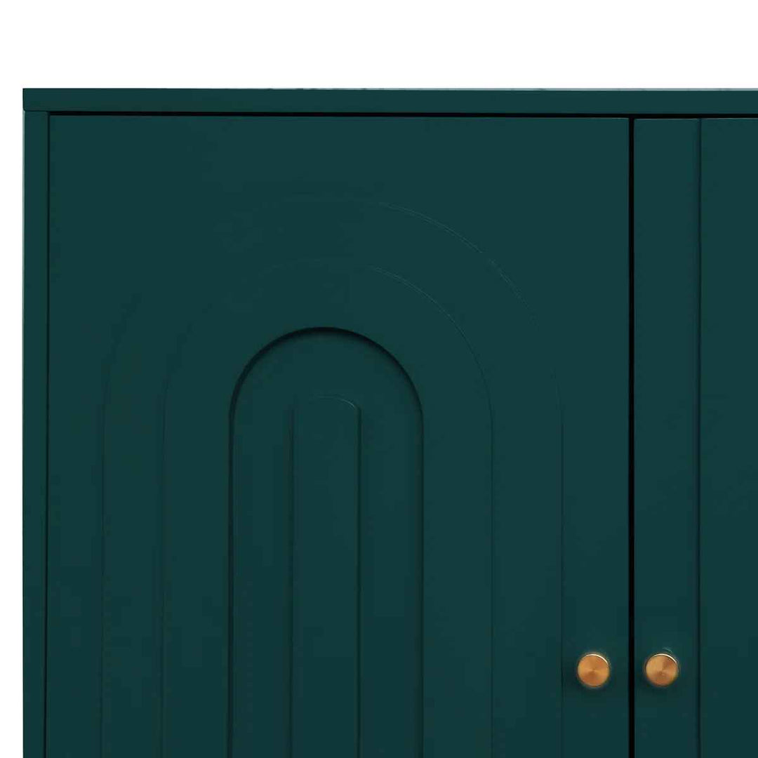 Divith Modern Lacquered Wooden Sideboard Buffet Server Cabinet Office credenza with 4 Door