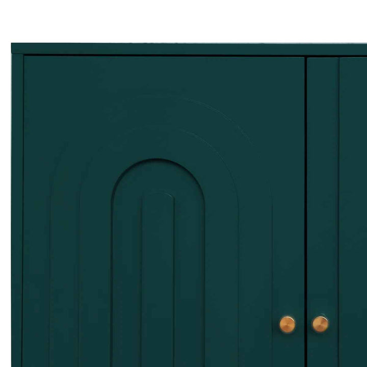 Divith Modern Lacquered Wooden Sideboard Buffet Server Cabinet Office credenza with 4 Door