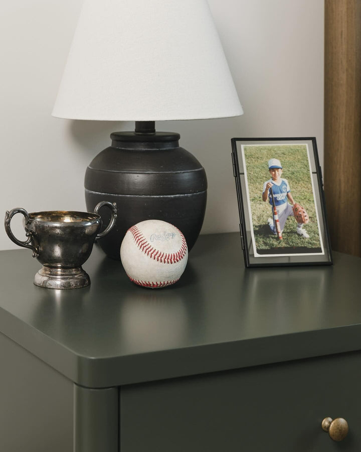 Hampshire Small Olive Green Wood 2 Shelf Bookcase