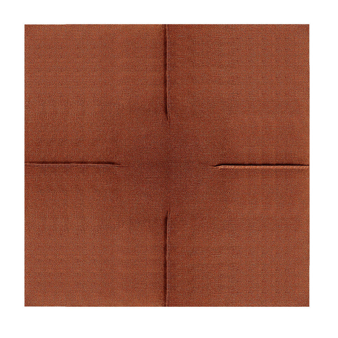 TUCK BROWN LINEN THROW PILLOW WITH DOWN