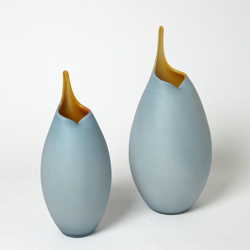Blue Glass Table Vase