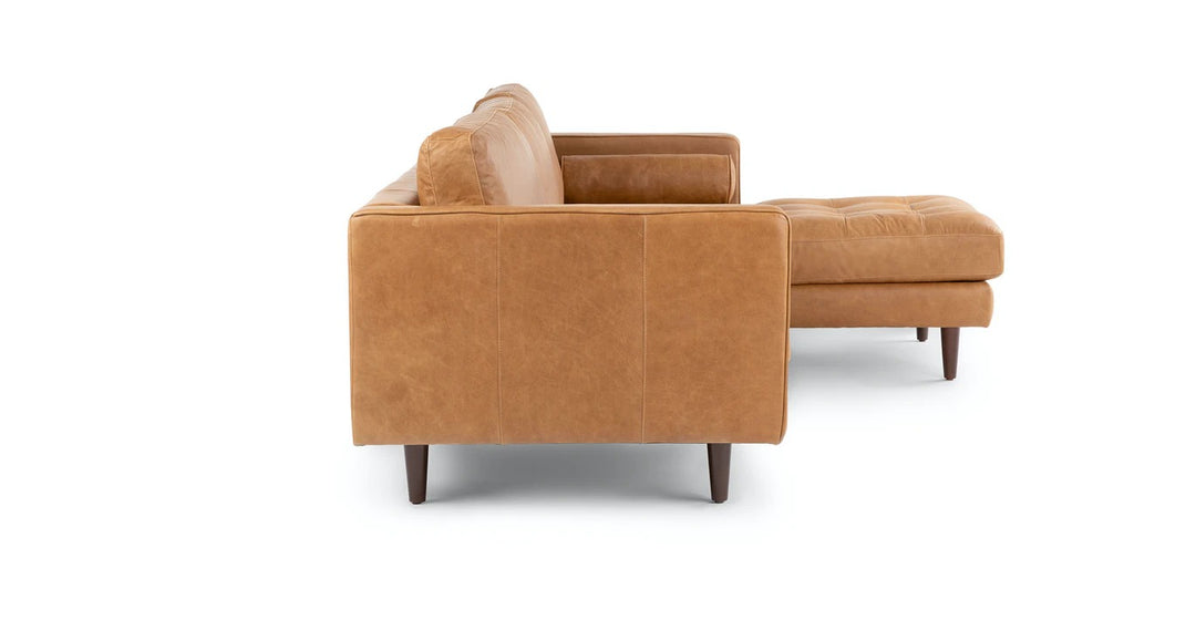 Sven Charme Tan Right Sectional Sofa