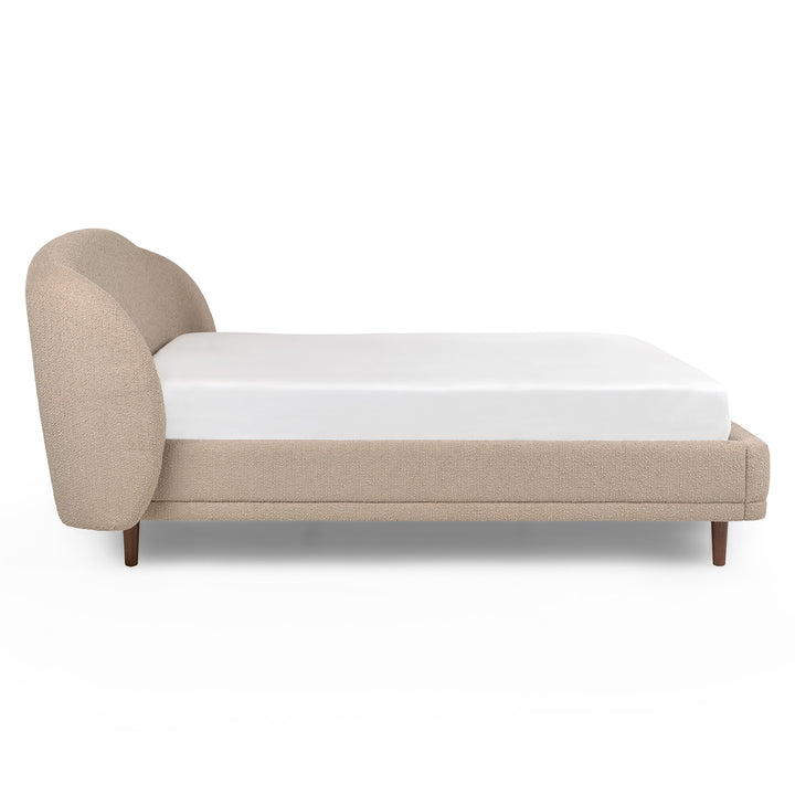 Kayra Lunaria Sandstone Bouclé King Bed