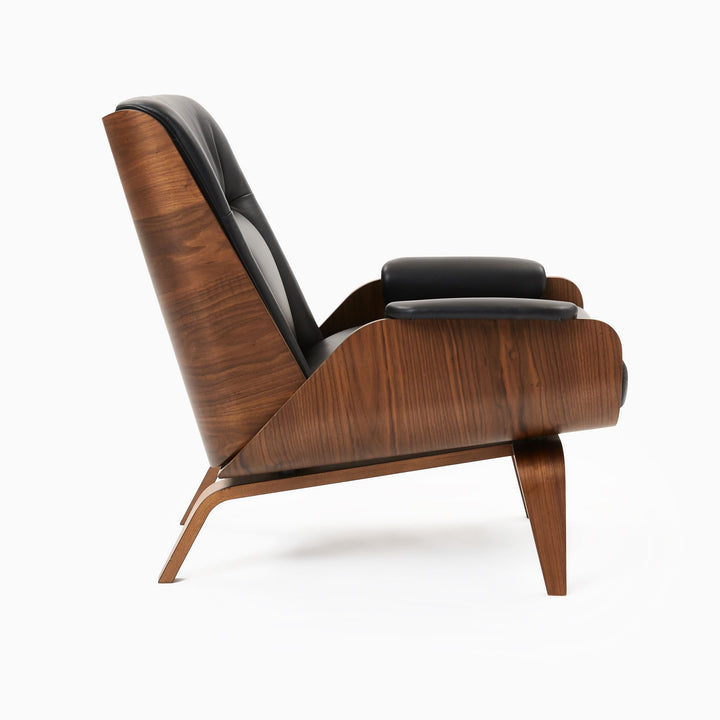 Paulo Bent Ply Leather Chair
