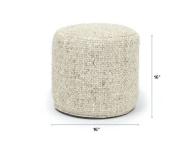 Texa Vanilla Ivory Pouf