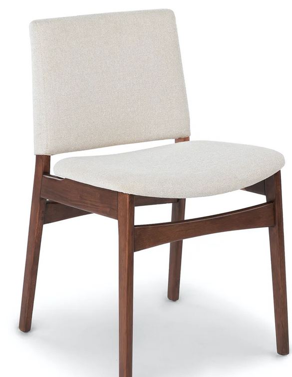 Nosh Chalk Gray Walnut Dining Chair Set Of 2