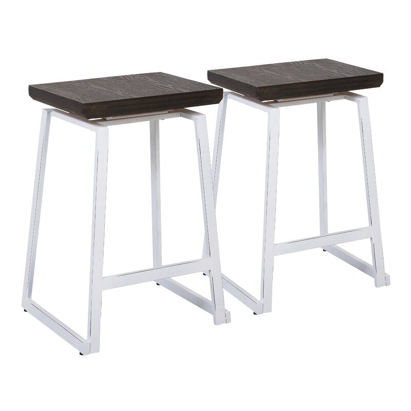 Prange Industrial Counter Bar Stool Set of 2