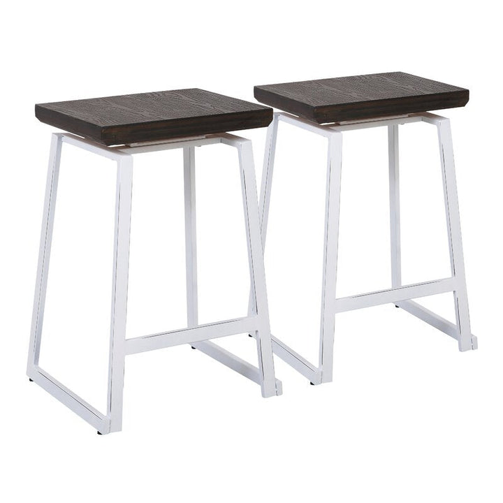 Prange Industrial Counter Bar Stool Set of 2