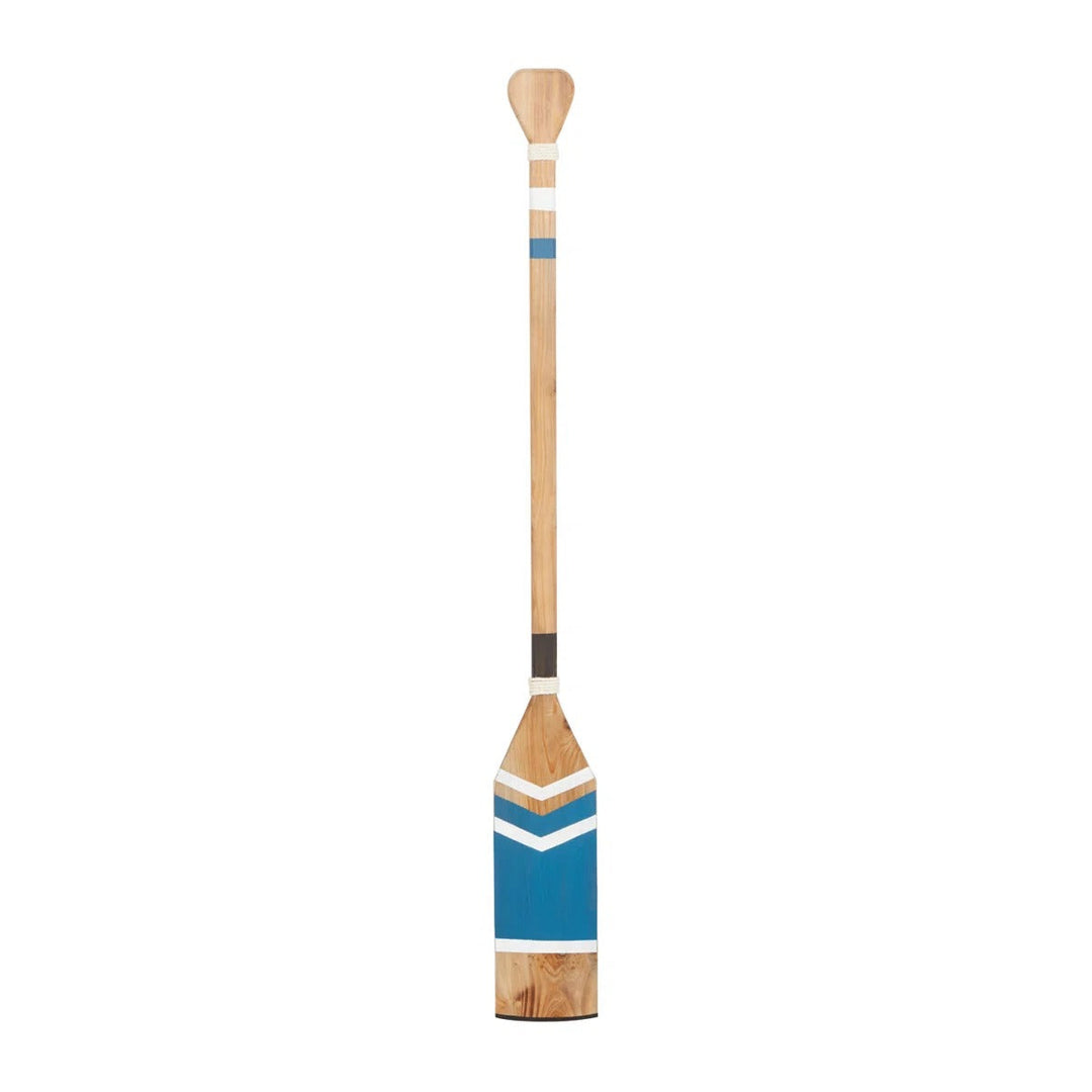 Wood Novelty Canoe Oar Paddle Blue Wall Decor