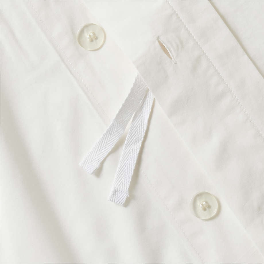 Favorite Organic Cotton Percale Tuxedo Stripe Sand Beige King Bed Pillow Sham