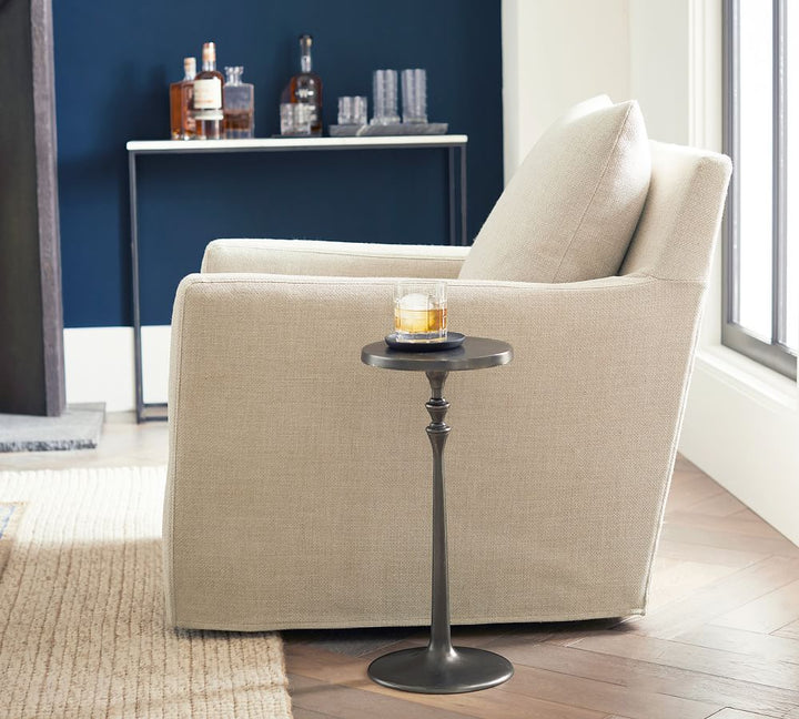 Ayden Square Arm Slipcovered Swivel Glider