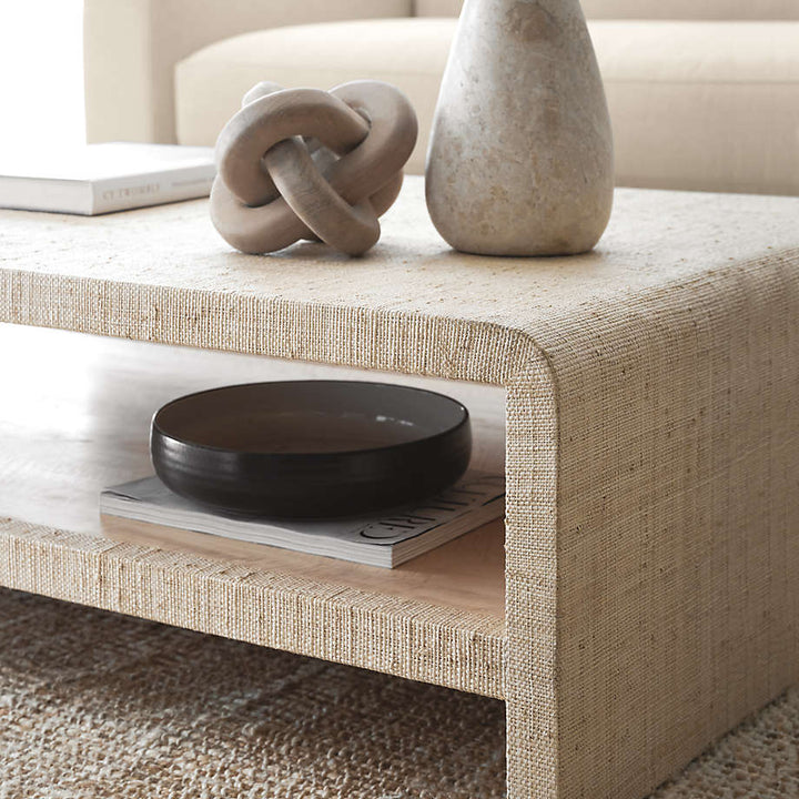 White Wood Knot Sculpture