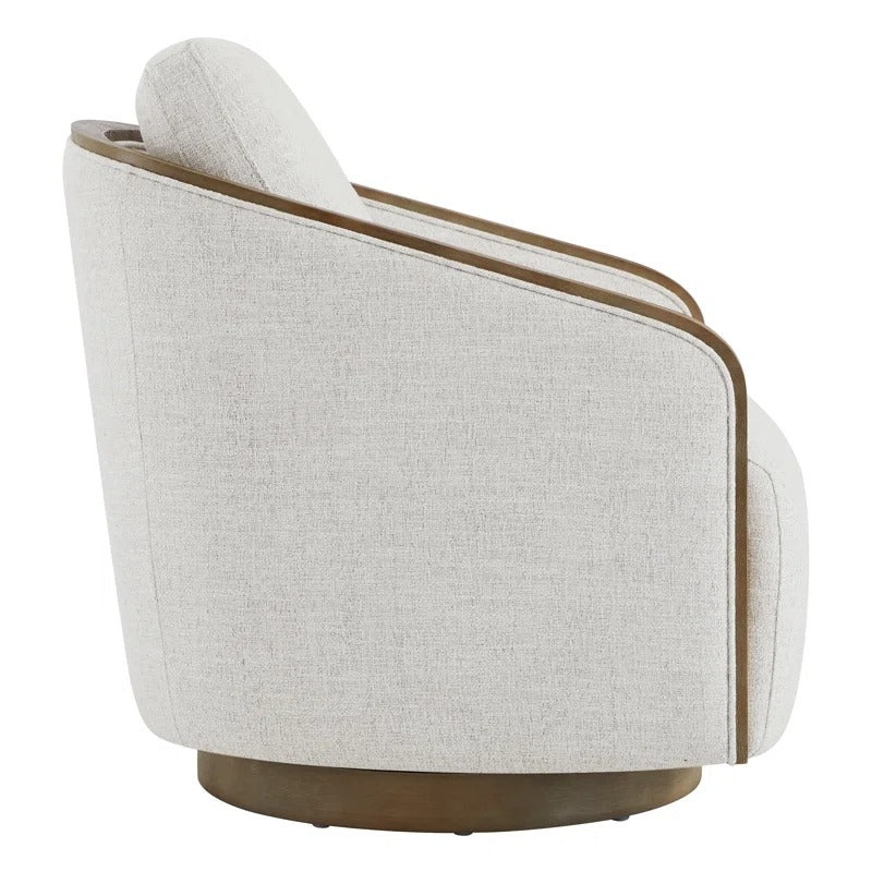 Nieve Upholstered Swivel Barrel Chair