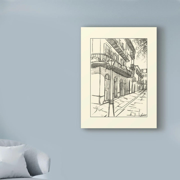 Sketches Of Downtown I On Canvas by Ethan Harper Print-32"x24"