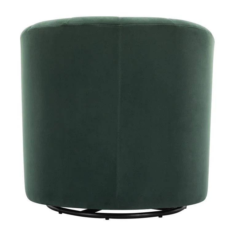 Barrentine Velvet Swivel Barrel Chair