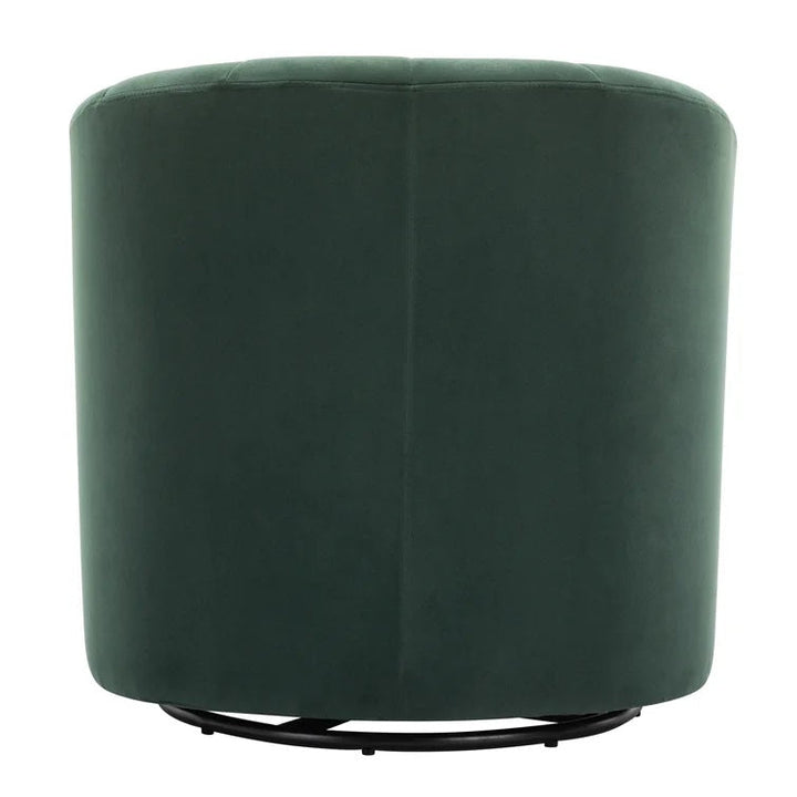 Barrentine Velvet Swivel Barrel Chair
