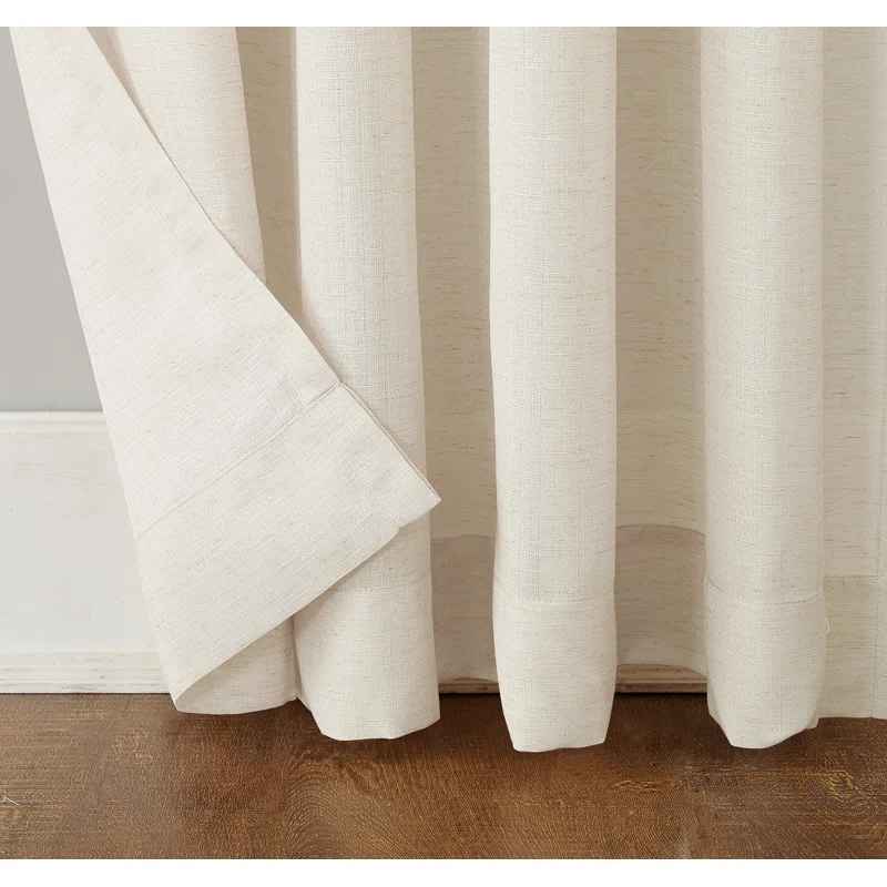 Wayfair Basics Berwick Linen Blend Semi Sheer Rod Pocket Curtain Panel-54"x 63"