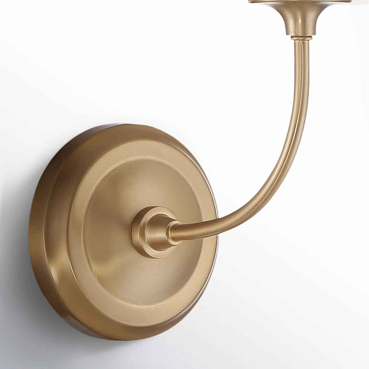 Lane Single Light Glass Steel Dimmable Armed Sconce