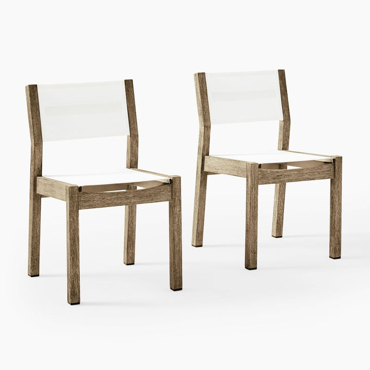 Portside Outdoor Dining Table Textilene Chairs Set