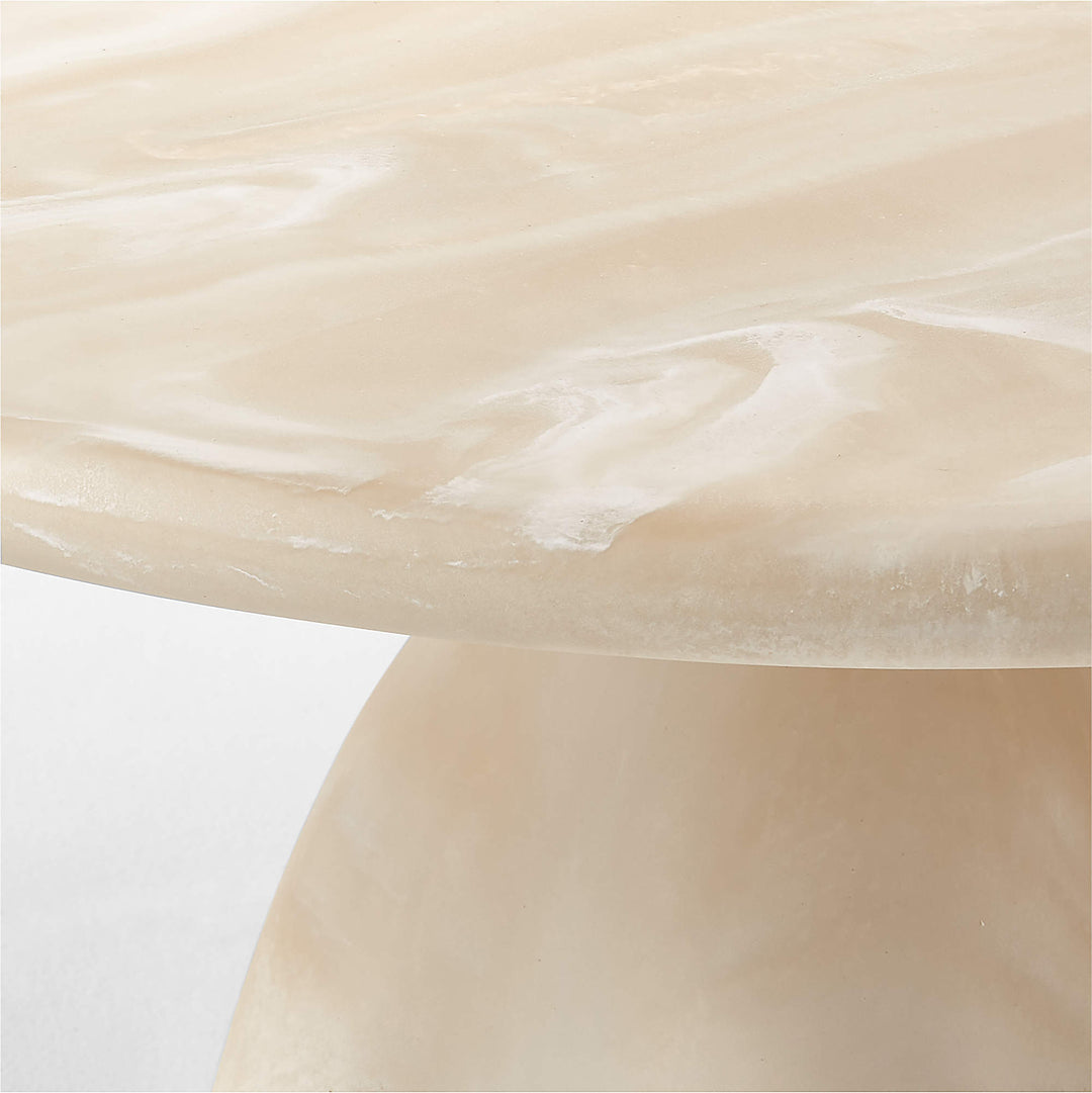 Espira Round Cream Marbled Resin Coffee Table