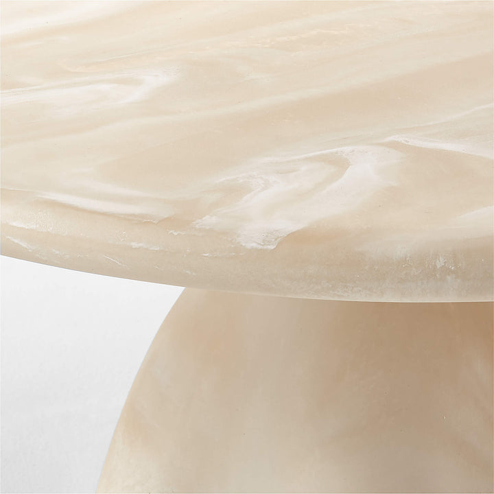 Espira Round Cream Marbled Resin Coffee Table