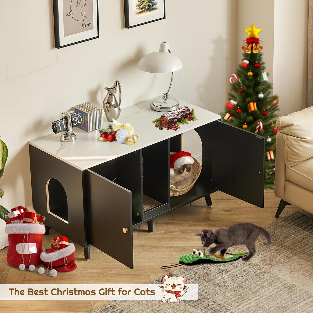 Cat Litter Box Enclosures With Cardboard Cat Cabinet