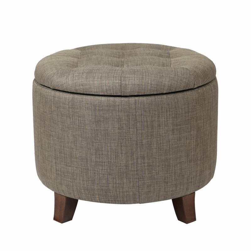 Dollard Round Button Tufted Storage Ottoman