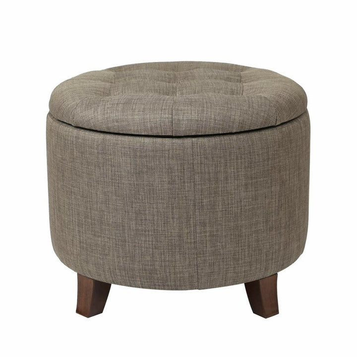 Dollard Round Button Tufted Storage Ottoman
