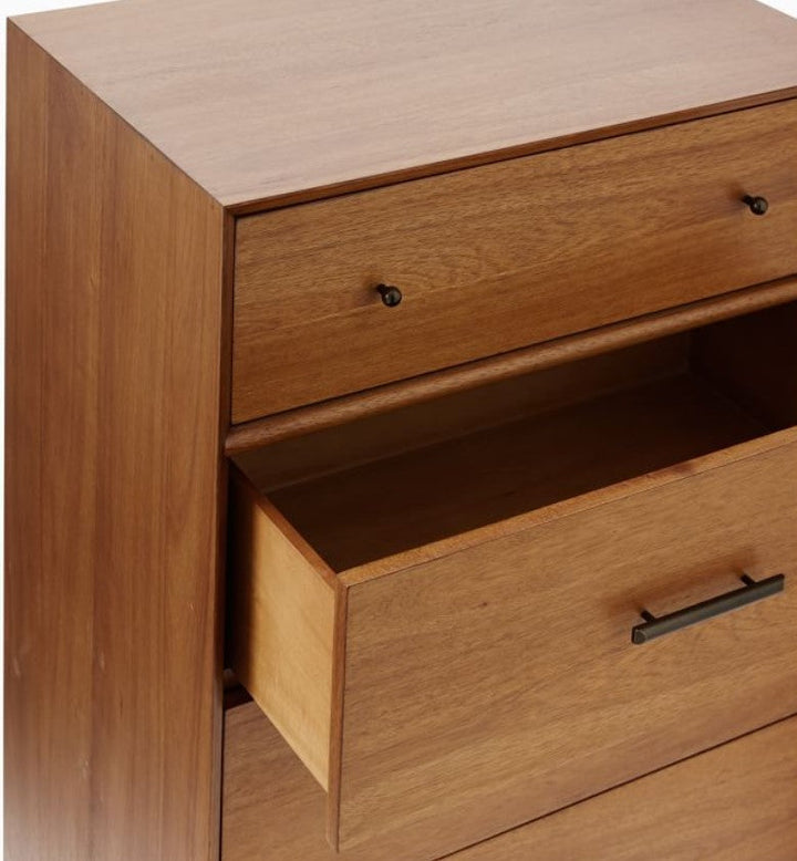 Mid Century 5 Drawer Dresser Narrow