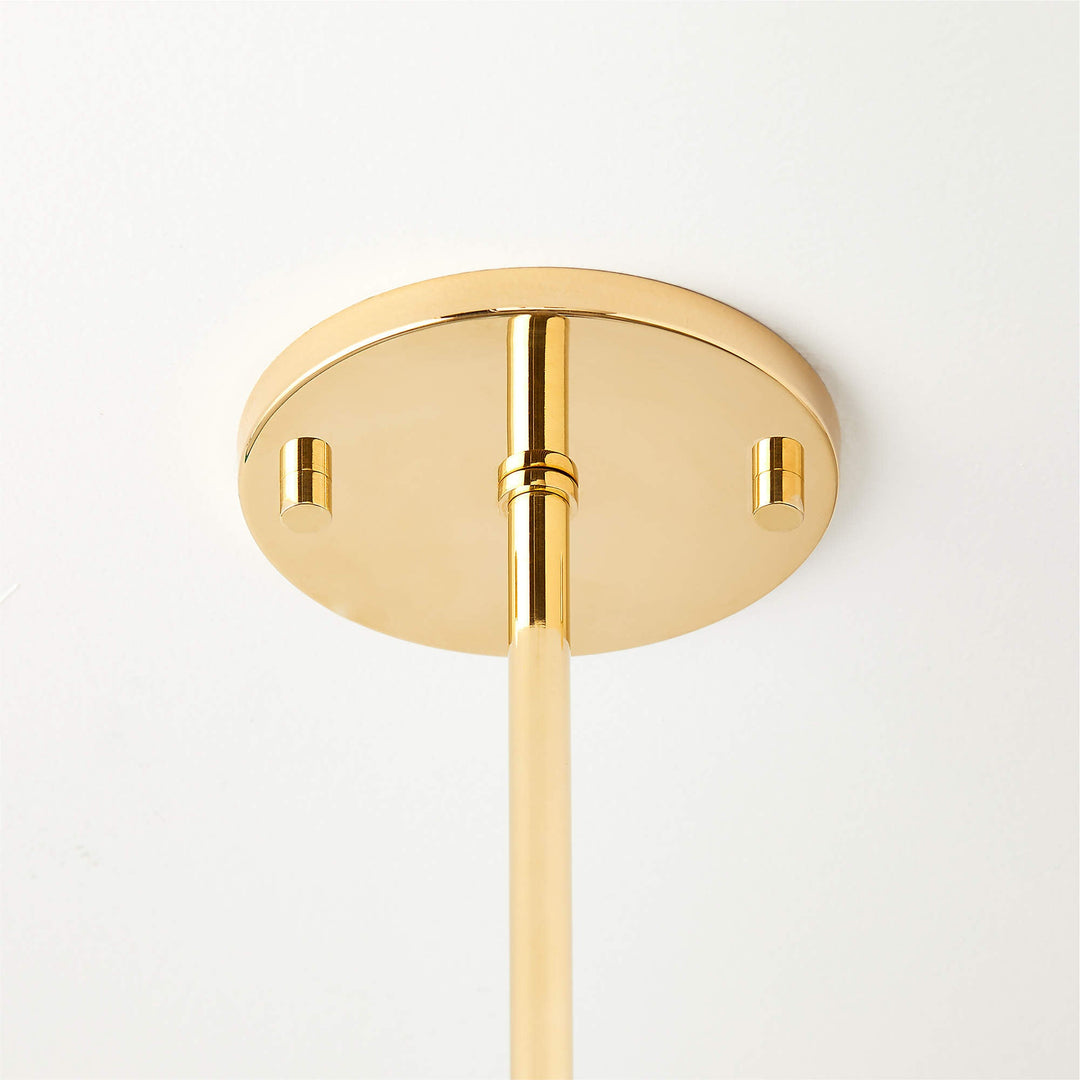 Polaris White Marble and Brass Globe Pendant Light