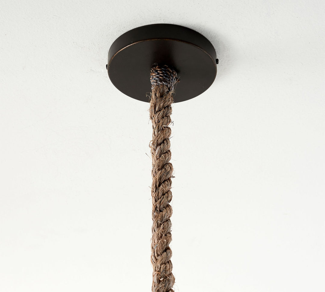 Flora Rattan Pendant 23"