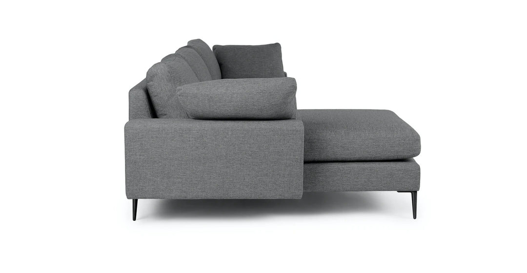 Nova Gravel Gray Reversible Sectional