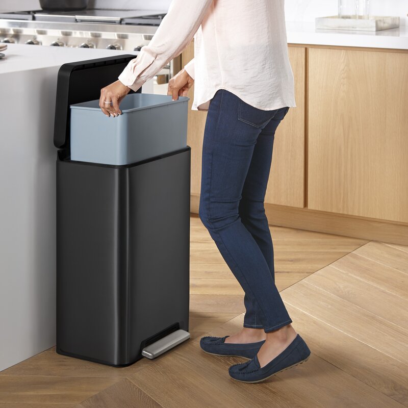Stainless Steel 13 Gallon Step On Trash Can