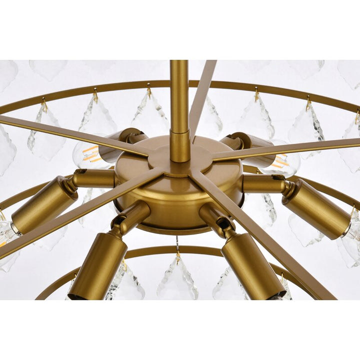 Marina 6 Light Unique Tiered Chandelier with Crystal