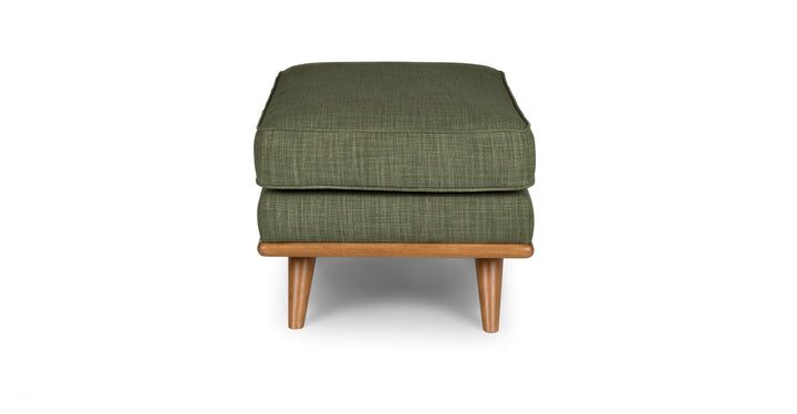 Timber Olio Green Ottoman