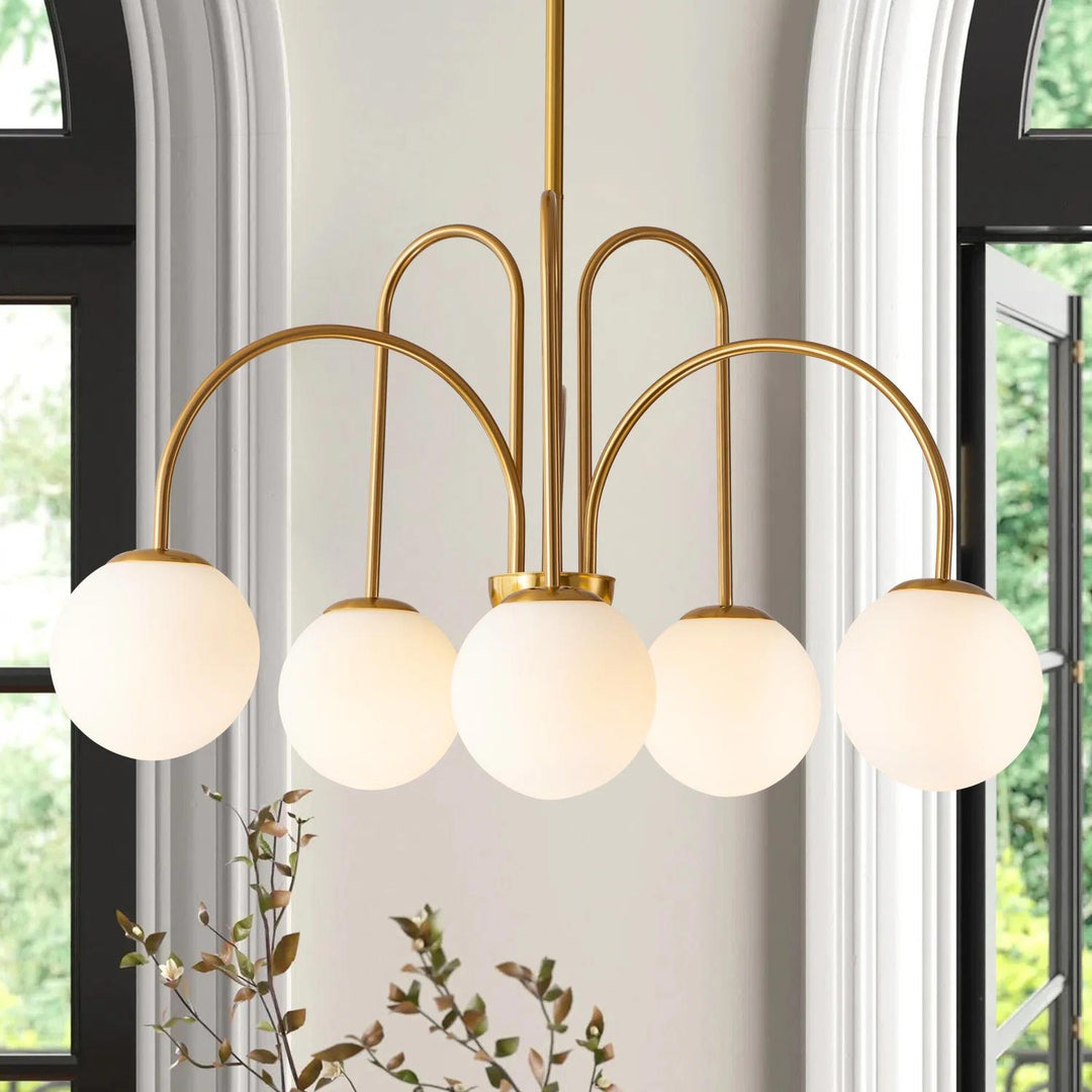 6 Light Dimmable Sputnik Geometric Chandelier