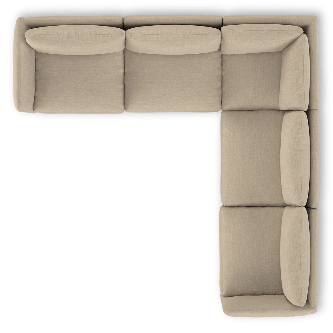 Leigh 126 Modular Corner Sectional Silver Taupe