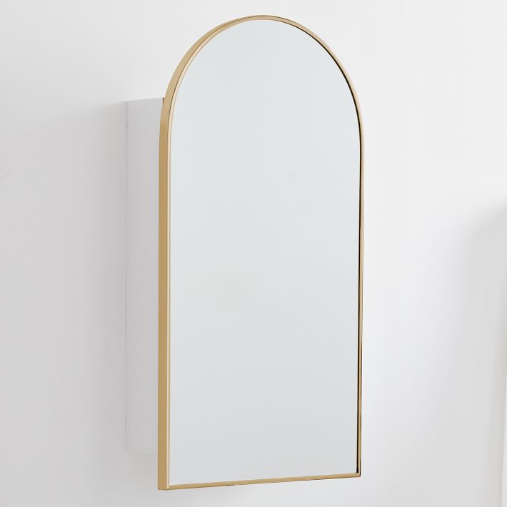 Arched Metal Framed Medicine Cabinet