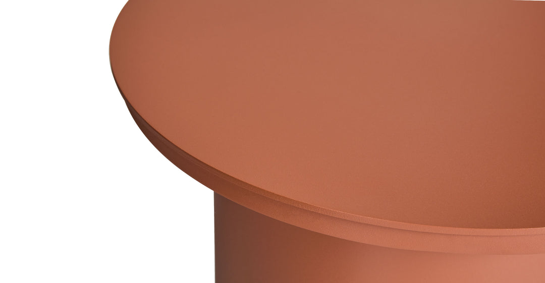 Vardo Porcelain Orange Side Table