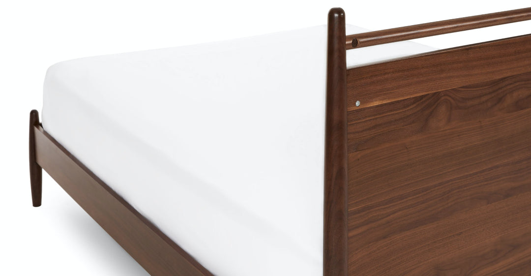 Lenia Panel Walnut Bed-Queen