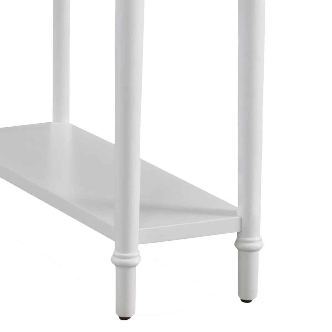 Coastal Solid Wood Narrow Side Table