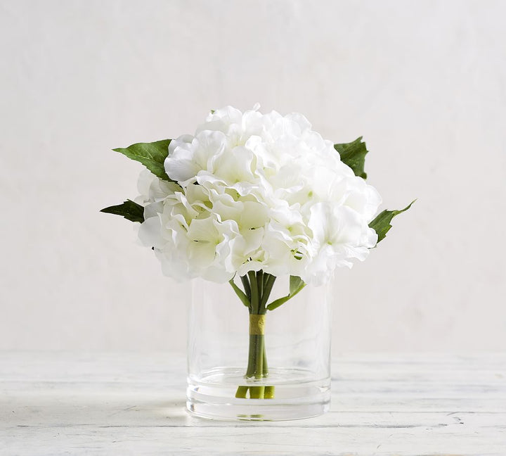 Faux White Hydrangea Composed Arrangement